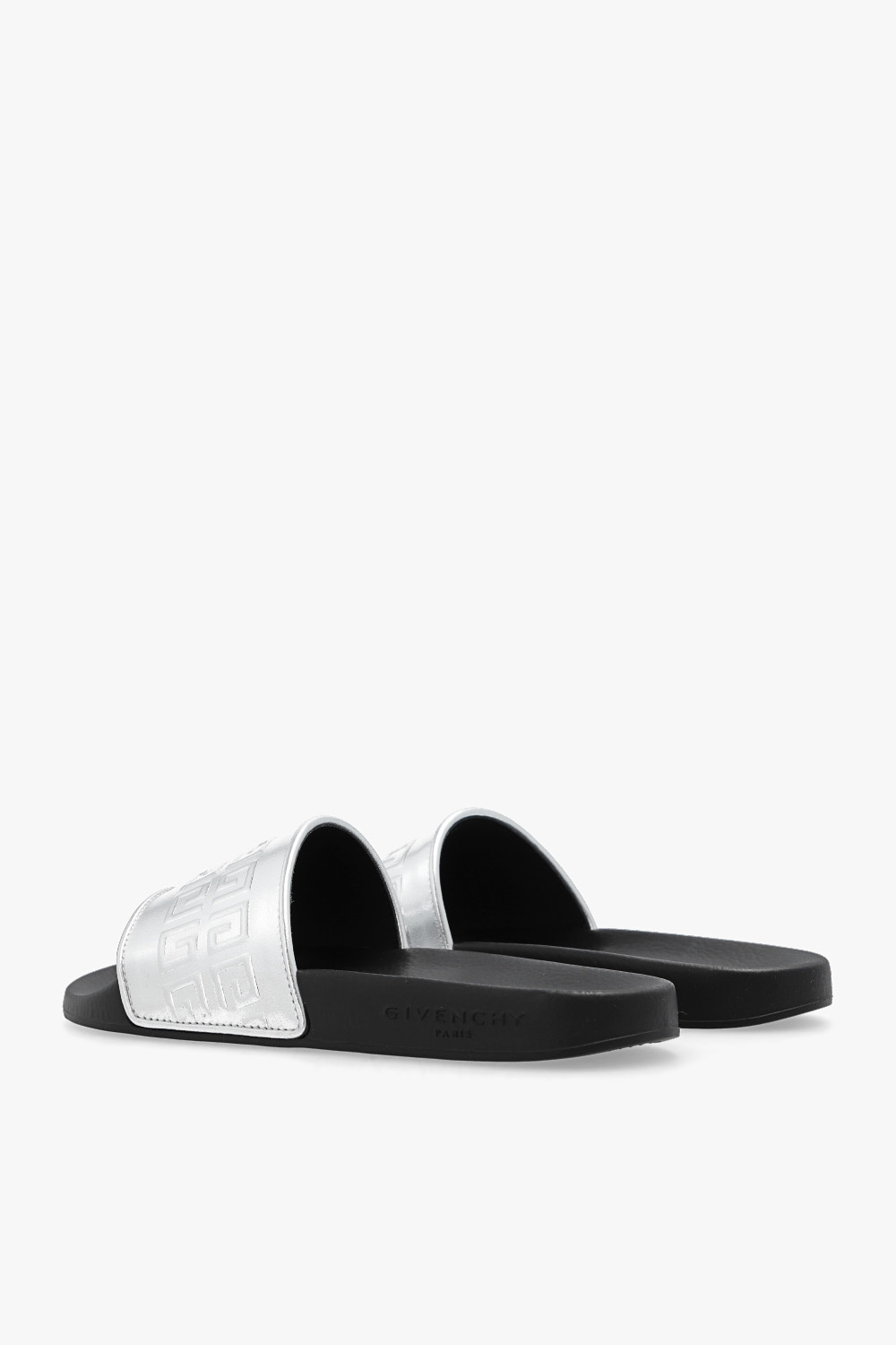 Givenchy outlet silver slides